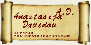 Anastasija Davidov vizit kartica